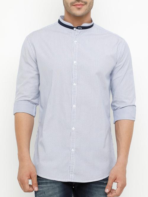 blue cotton casual shirt - 15072899 - Standard Image - 1