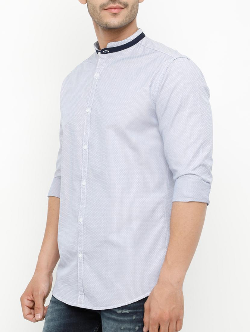 blue cotton casual shirt - 15072899 - Zoom Image - 2