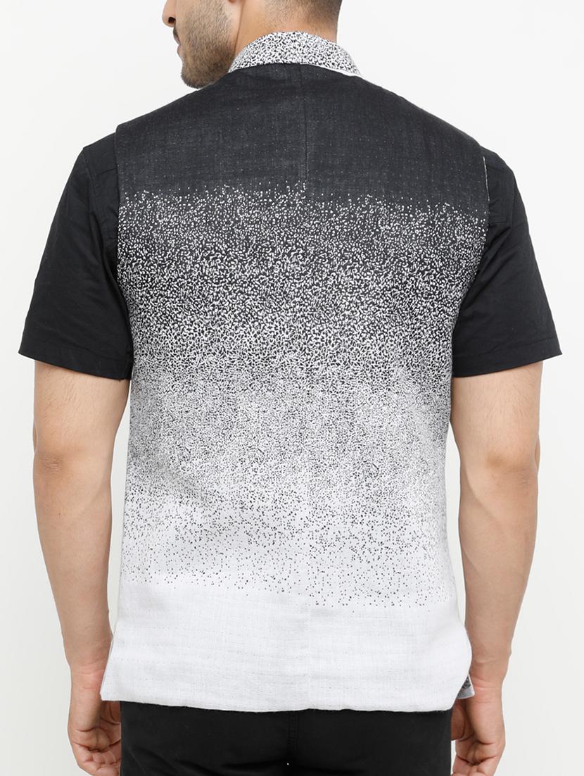 grey cotton nehru jacket - 15073169 - Zoom Image - 2