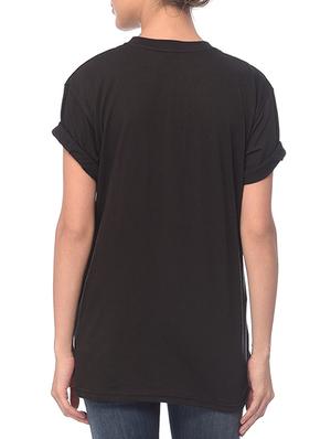 black cotton quirky text tee - 15073700 - Standard Image - 3