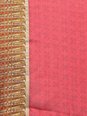 maroon printed saree with blouse - 15074402 - Standard Image - 4