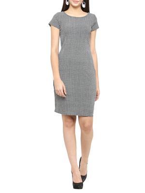 black checkered sheath dress - 15075657 - Standard Image - 4