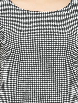 black checkered sheath dress - 15075657 - Standard Image - 5