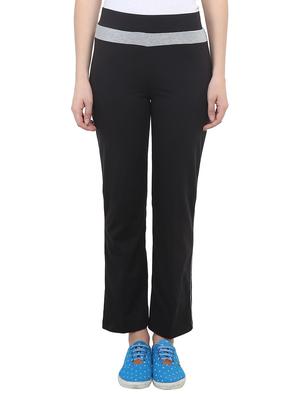 black cotton track pants - 15076018 - Standard Image - 1