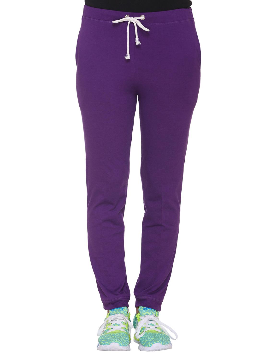purple cotton track pants - 15076036 - Zoom Image - 1