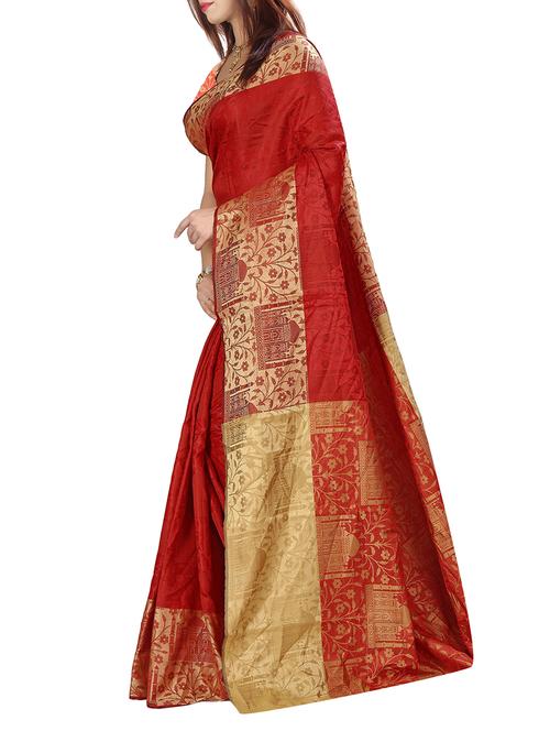 silk jacquard woven saree with blouse - 15076324 - Standard Image - 1