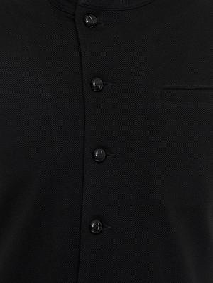 black cotton nehru jacket - 15077389 - Standard Image - 4