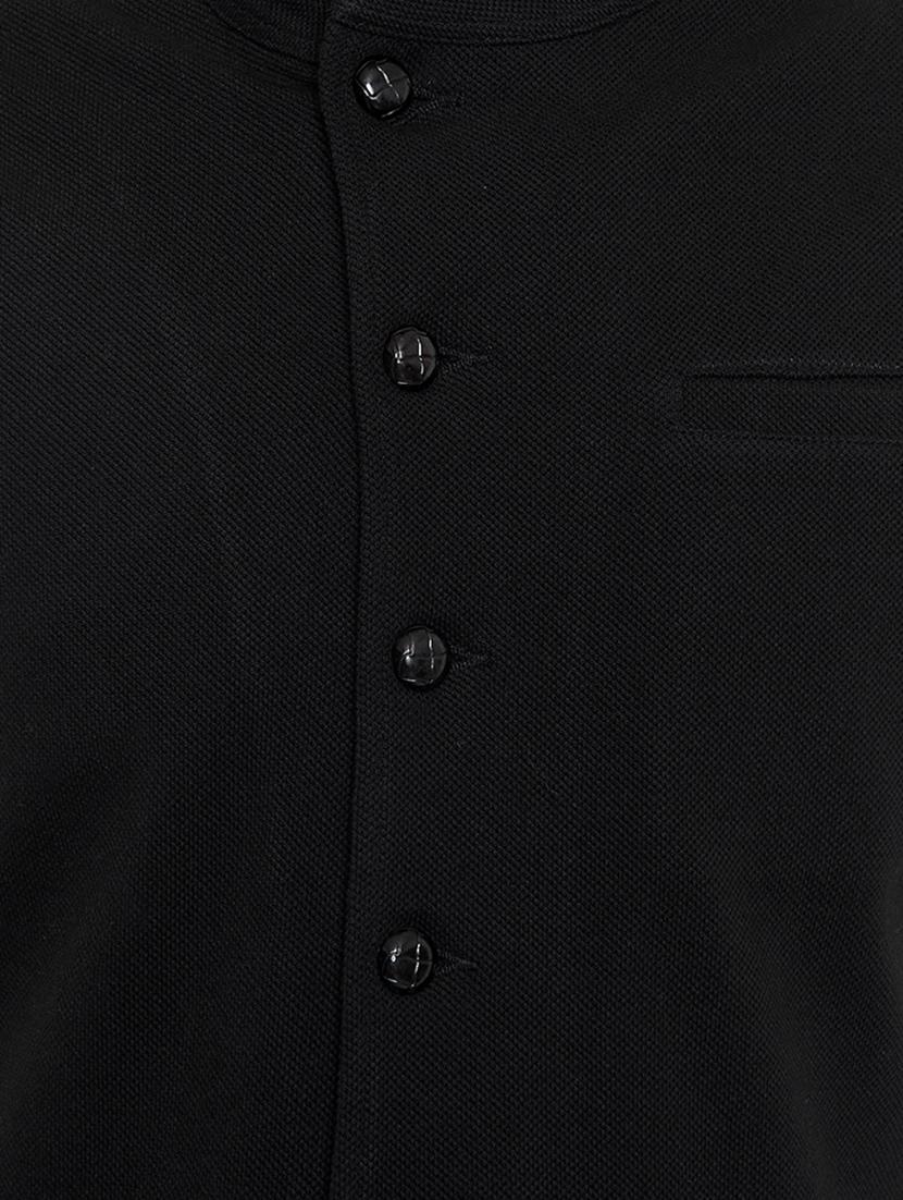 black cotton nehru jacket - 15077389 - Zoom Image - 4