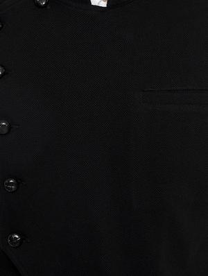 black cotton nehru jacket - 15077396 - Standard Image - 4