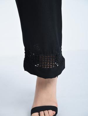black rayon straight palazzo - 15077672 - Standard Image - 5
