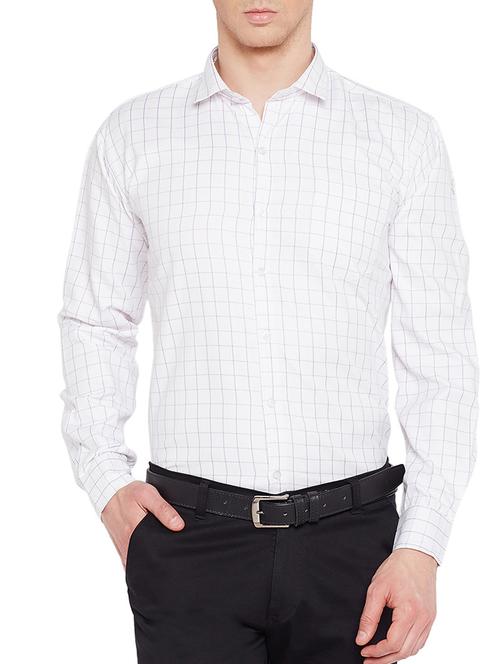 white cotton blend casual shirt - 15078148 - Standard Image - 1