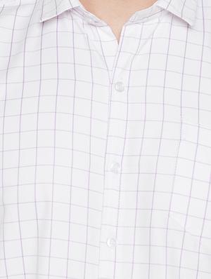 white cotton blend casual shirt - 15078148 - Standard Image - 4