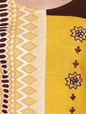 yellow viscose straight kurta - 15078472 - Standard Image - 4