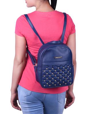 blue leatherette backpack - 15078879 - Standard Image - 6