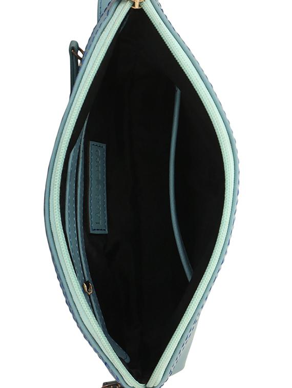 blue leatherette regular sling bag - 15078886 - Zoom Image - 3