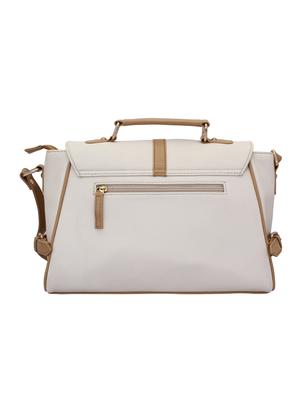 cream leatherette regular handbag - 15079102 - Standard Image - 2