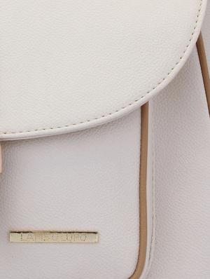 cream leatherette regular handbag - 15079102 - Standard Image - 4