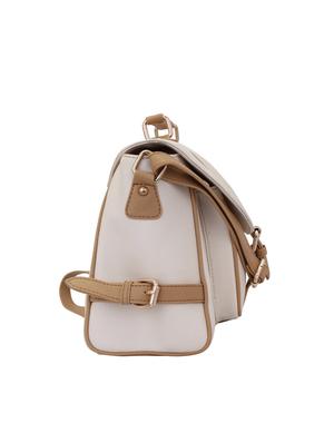 cream leatherette regular handbag - 15079102 - Standard Image - 5