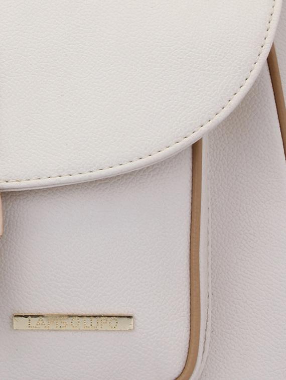 cream leatherette regular handbag - 15079102 - Zoom Image - 4