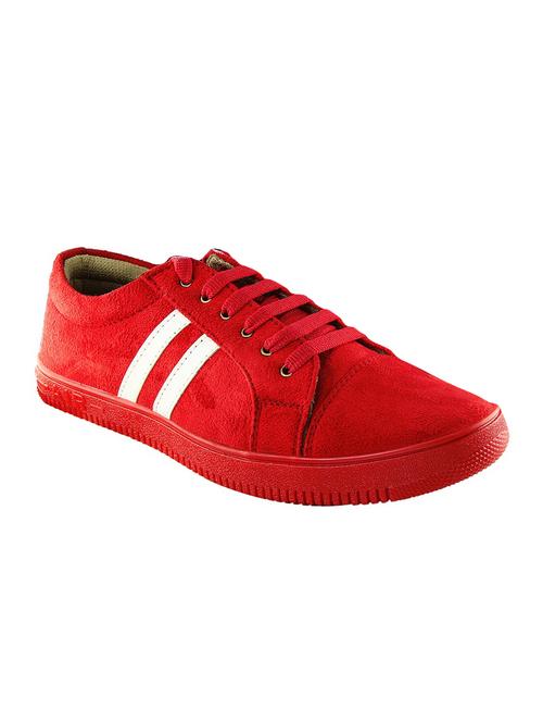 red suede lace up sneaker - 15079398 - Very Small Image - 1