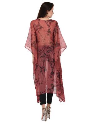 pink printed kaftan - 15080094 - Standard Image - 3