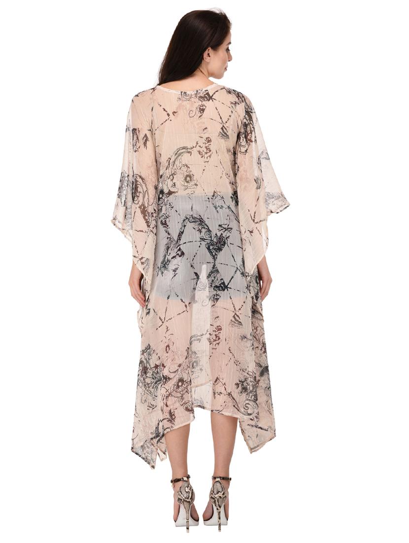 beige printed kaftan - 15080098 - Zoom Image - 3
