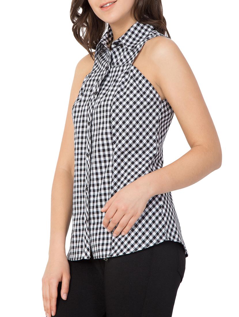 button up checkered top - 15081007 - Zoom Image - 2