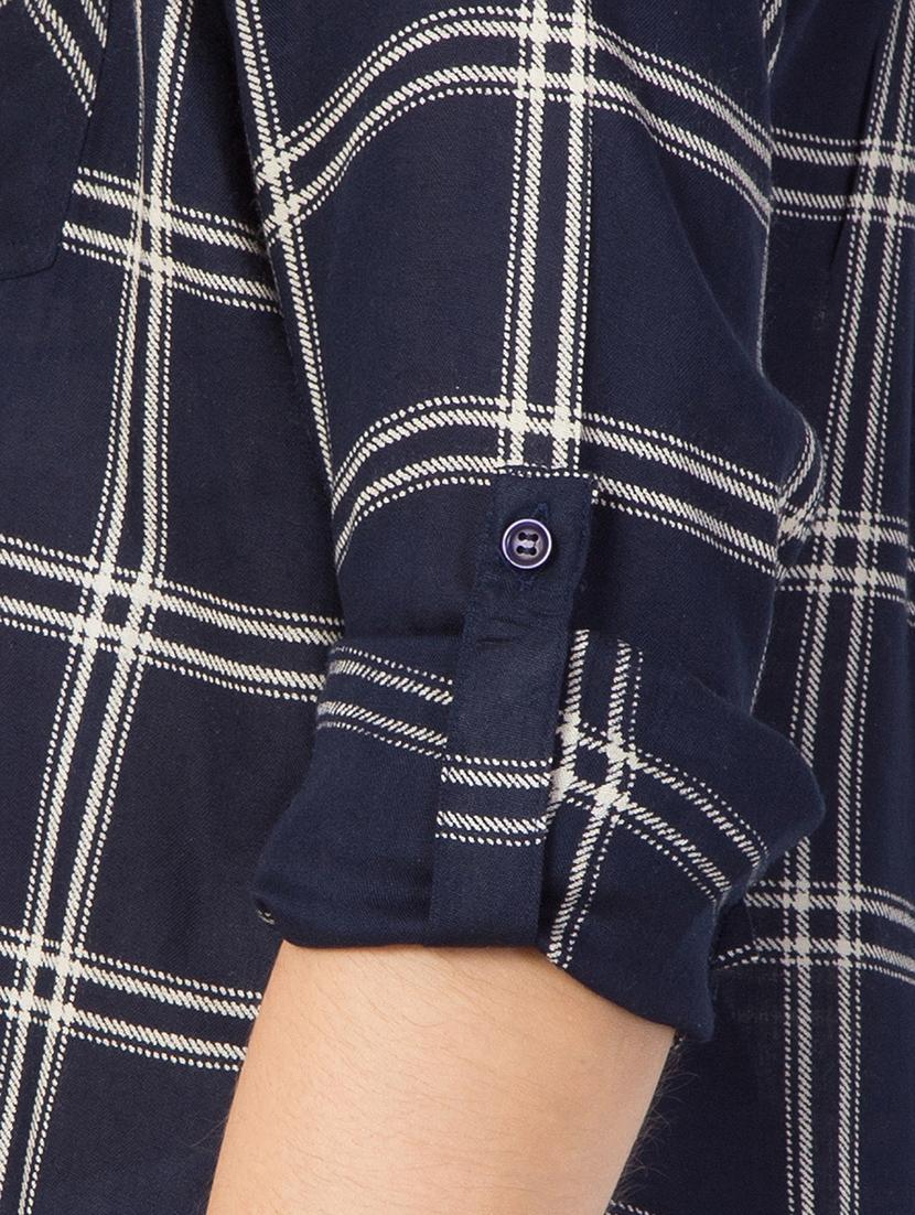 roll up sleeved checkered shirt - 15081008 - Zoom Image - 5