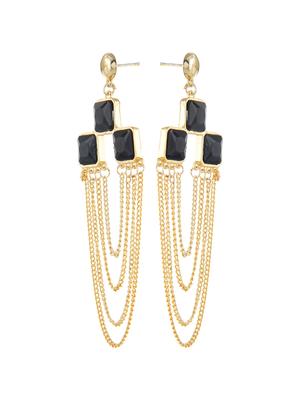 gold metal earring - 15081452 - Standard Image - 2