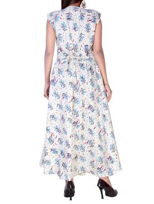 cream rayon a-line kurta - 15081907 - Standard Image - 3