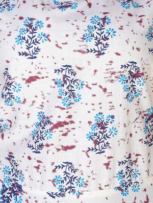 cream rayon a-line kurta - 15081907 - Standard Image - 4