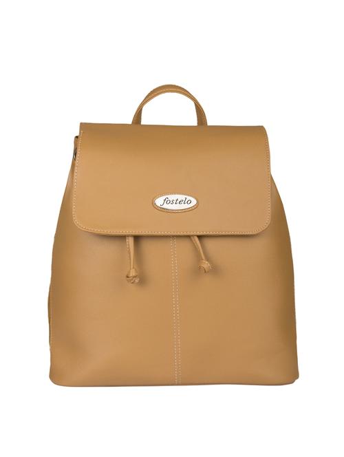beige leatherette fashion backpack - 15082307 - Standard Image - 1