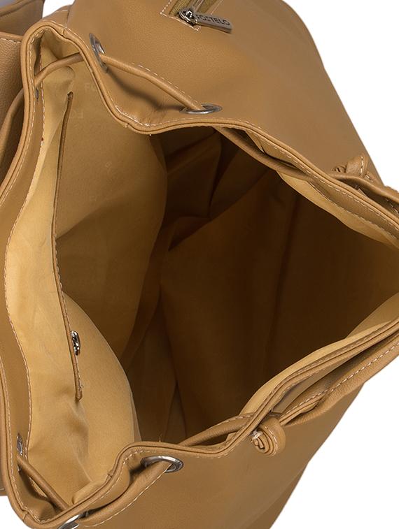 beige leatherette fashion backpack - 15082307 - Zoom Image - 3