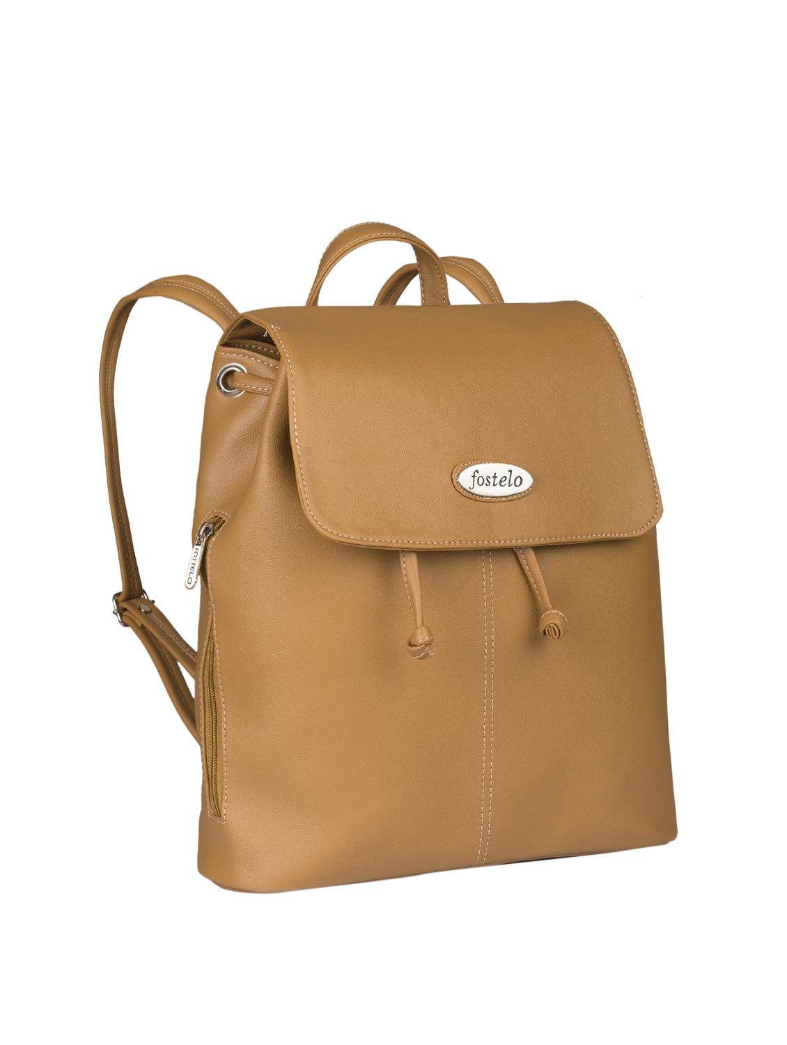 beige leatherette fashion backpack - 15082307 - Zoom Image - 4