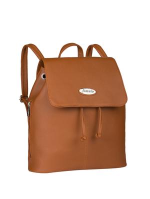 brown leatherette fashion backpack - 15082310 - Standard Image - 4