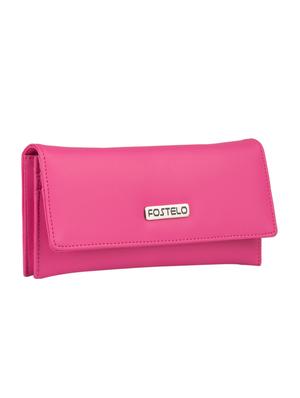pink leatherette clutch - 15082312 - Standard Image - 4