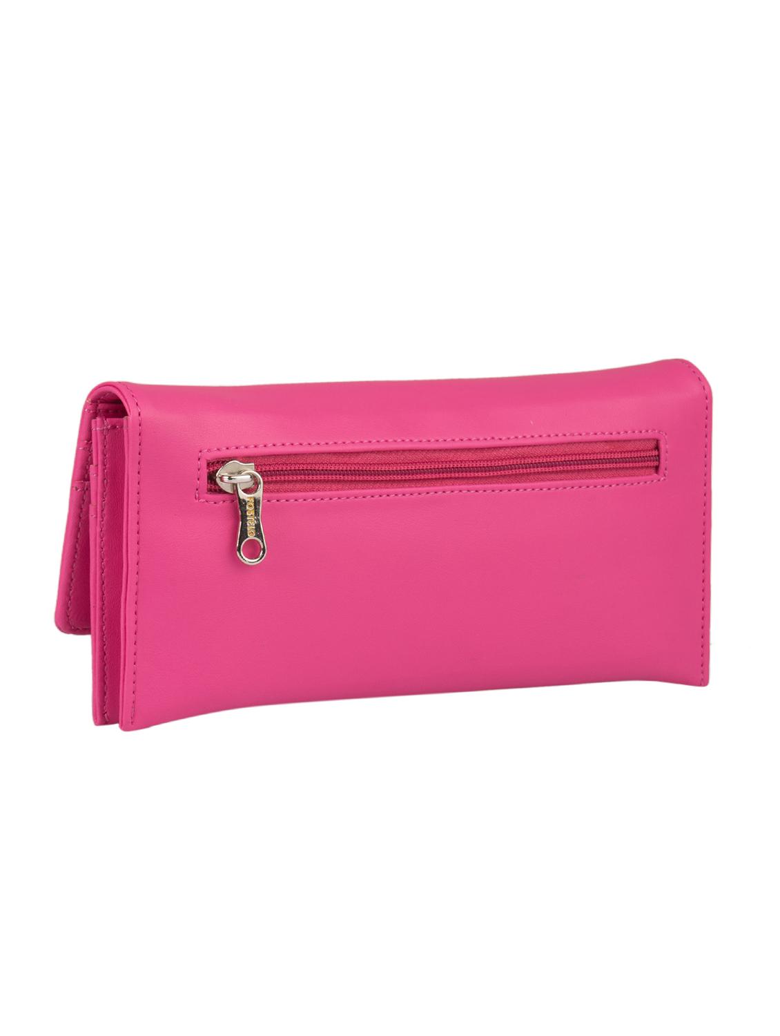 pink leatherette clutch - 15082312 - Zoom Image - 2