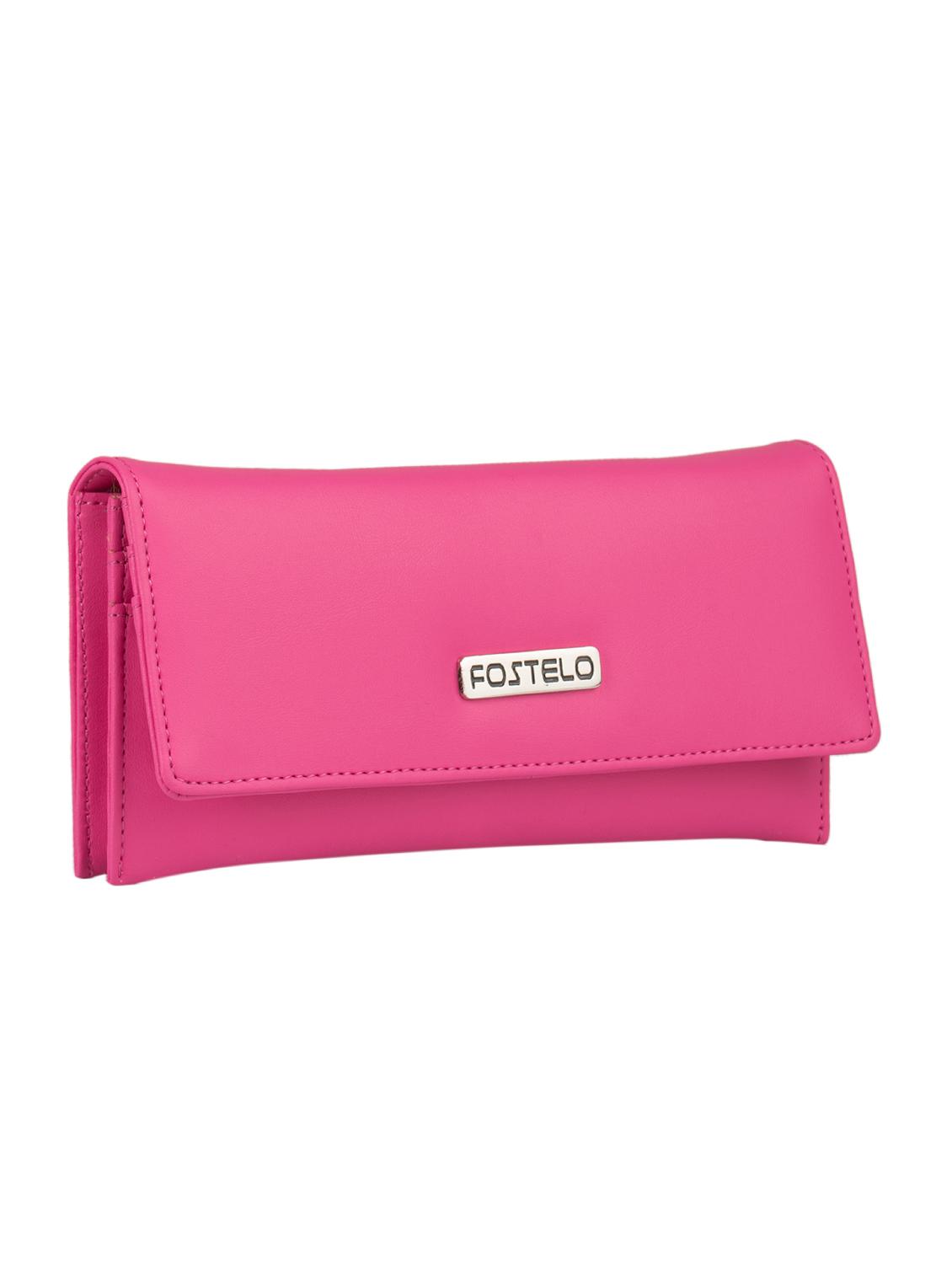 pink leatherette clutch - 15082312 - Zoom Image - 4