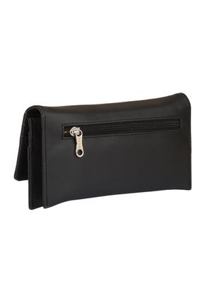 black leatherette clutch - 15082314 - Standard Image - 2