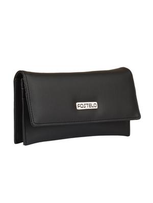 black leatherette clutch - 15082314 - Standard Image - 4