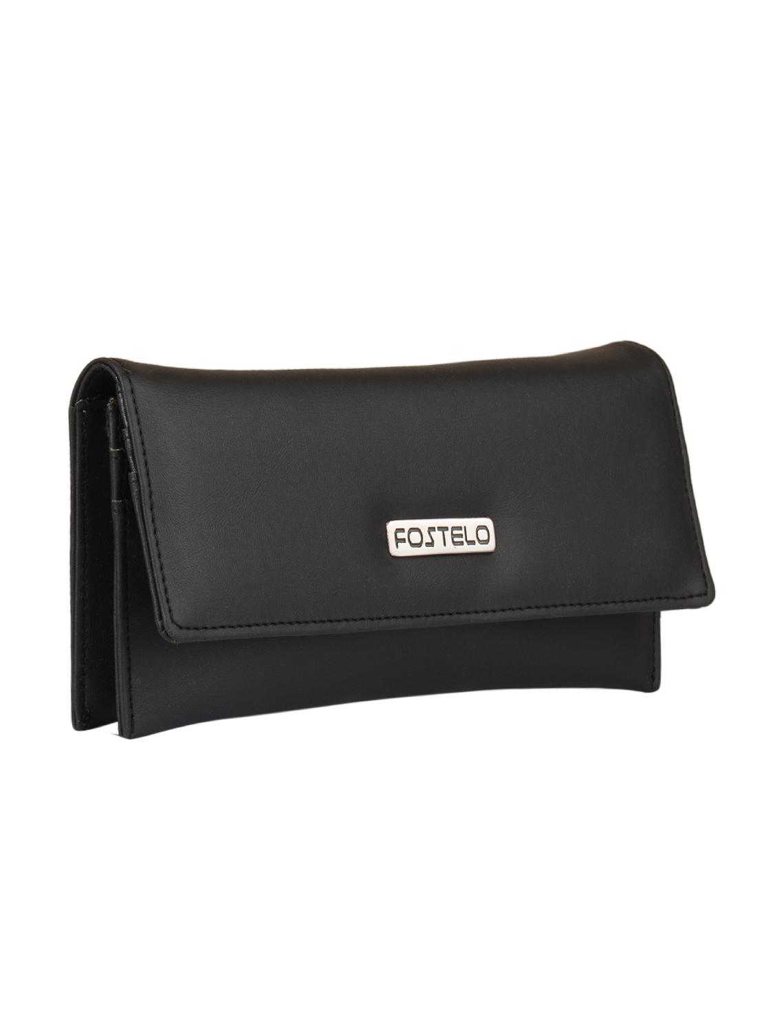 black leatherette clutch - 15082314 - Zoom Image - 4