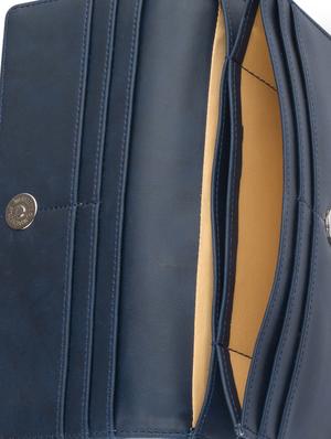 blue leatherette clutch - 15082319 - Standard Image - 3