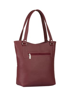 maroon leatherette regular handbag - 15082326 - Standard Image - 2