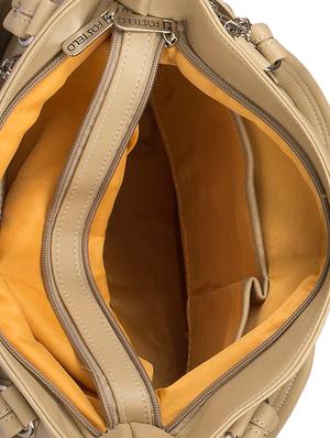 cream leatherette regular handbag - 15082328 - Standard Image - 3