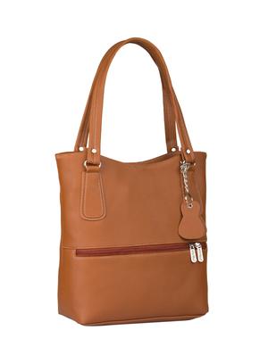 tan leatherette regular handbag - 15082329 - Standard Image - 4