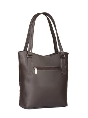 brown leatherette regular handbag - 15082331 - Standard Image - 2