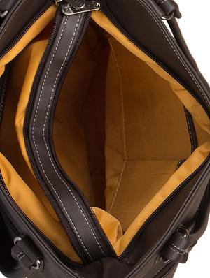 brown leatherette regular handbag - 15082331 - Standard Image - 3