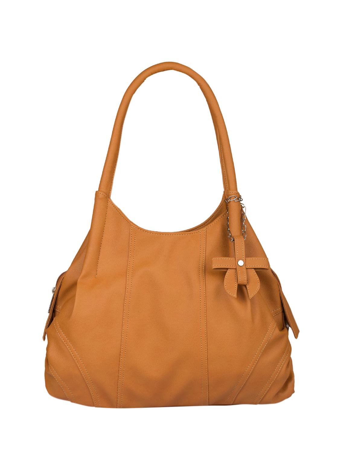 tan leatherette hobo handbag - 15082335 - Zoom Image - 1