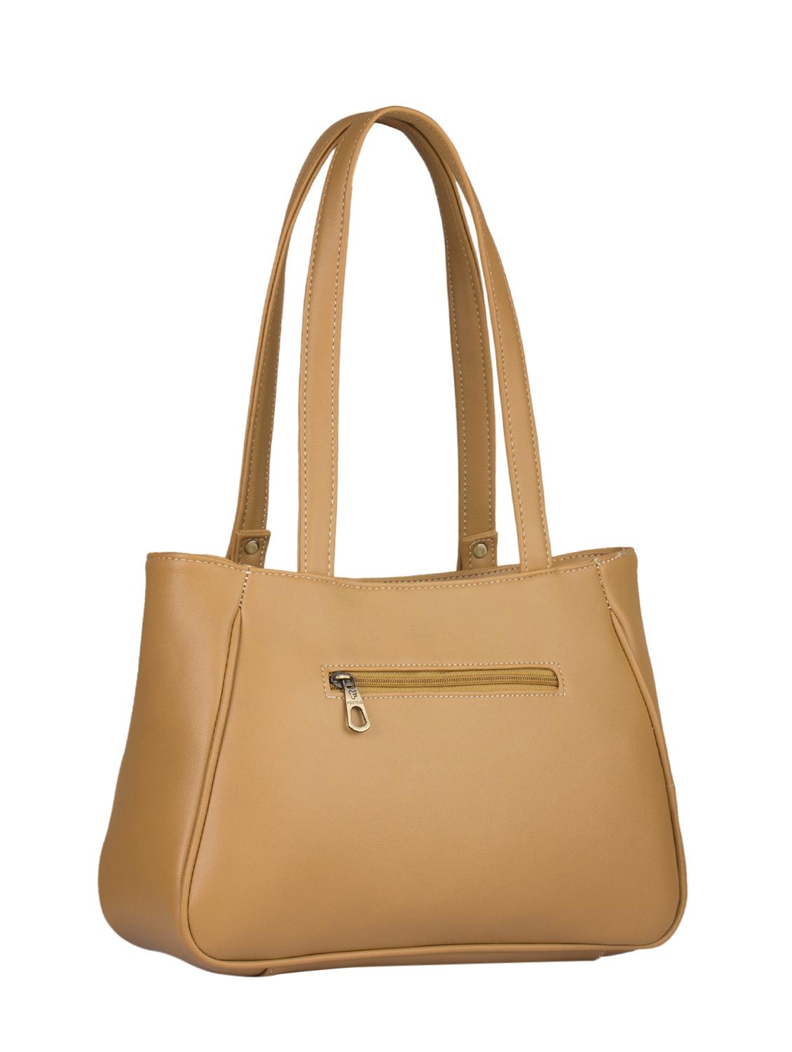 beige leatherette regular handbag - 15082342 - Zoom Image - 2