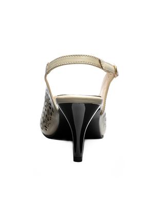 beige faux leather back strap sandals - 15082455 - Standard Image - 3